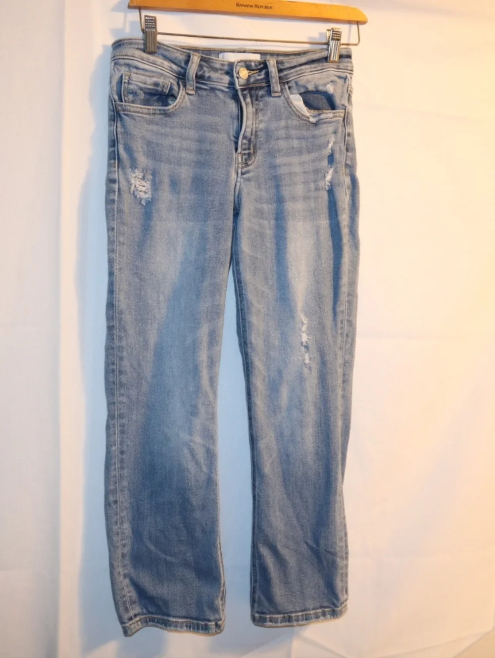 Flying Monkey Vervet Blue Distressed Straight Jeans Size 26